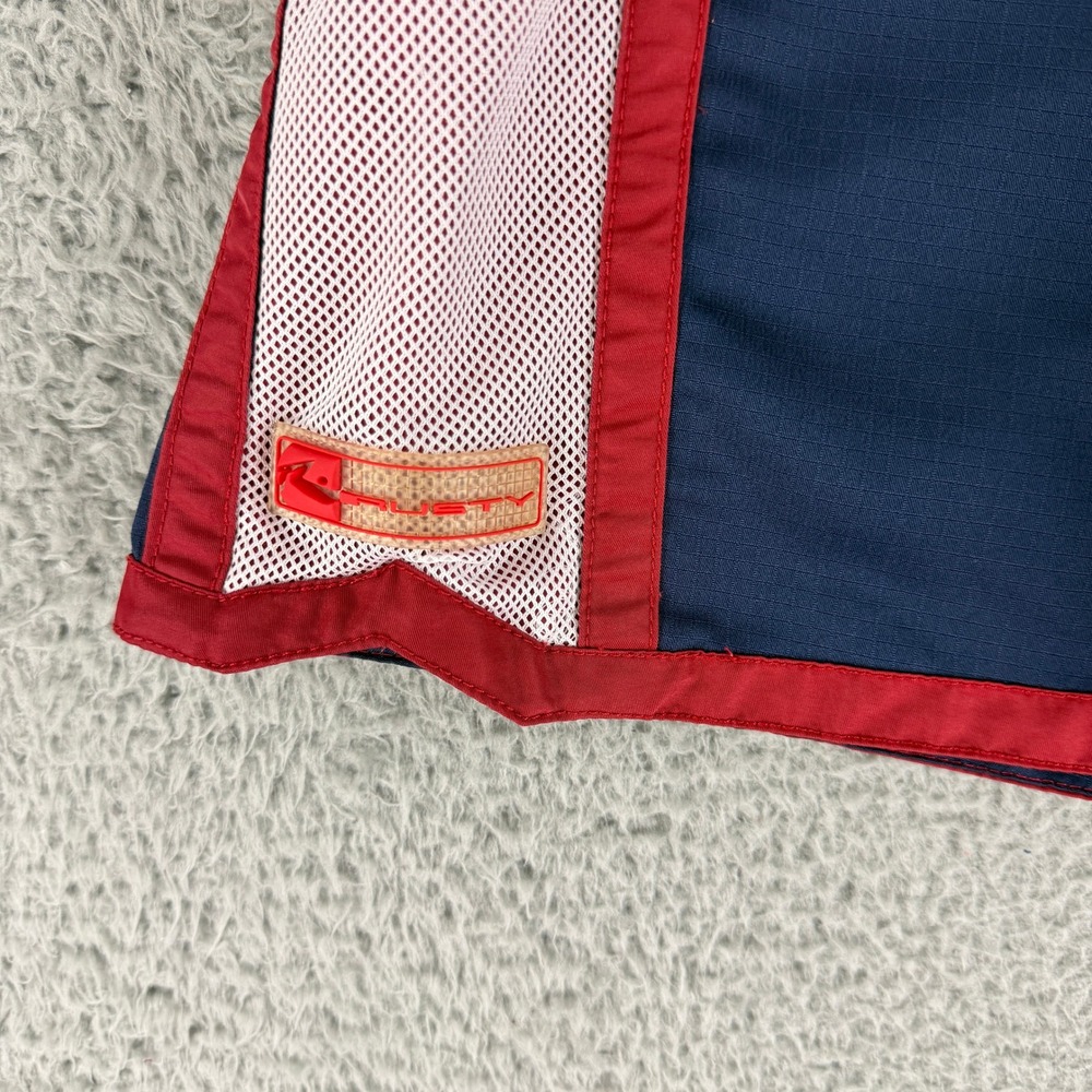 Rusty Board Shorts Mens 36 Navy Blue Vintage Ripstop Mesh Cargo Swim Trunks - Picture 3 of 13